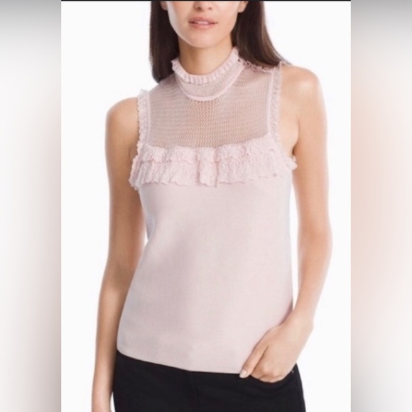 White House Black Market Pink Sleeveless Top - Picture 6 of 7